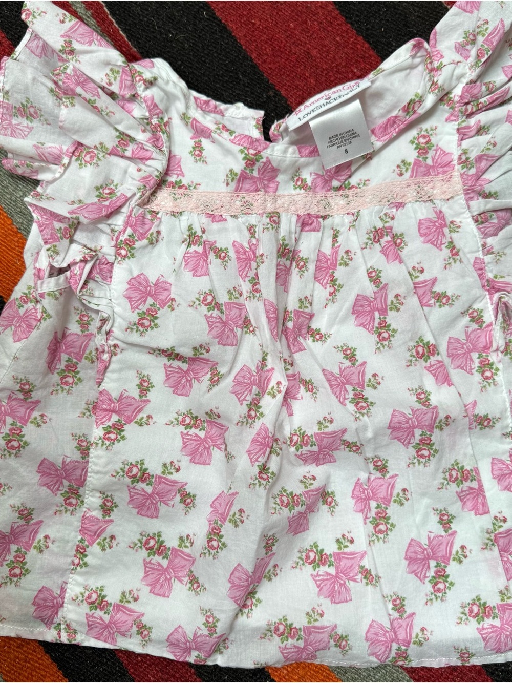 Loveshackfancy x American Girl Fancy Flutter girls top